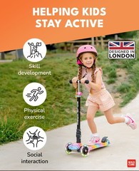 Big Fold | Three Wheel Scooter for Children Ages 5-10 Years | LED Wheels with…