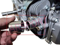 Exhaust Adaptor male & Female 1″ Flange for: Predator Max 459cc DuroMax XP16HPE