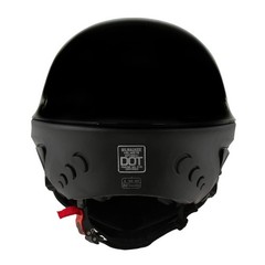 Milwaukee Helmets Mph9831Dot Rascal 3/4 Open Face Gloss Black 2 In 1 Motorcycle