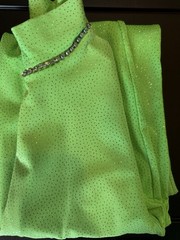 Show Me Western Designs Women’s Medium Horse Equestrian Show Shirt Bodysuit Lime