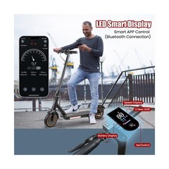 Electric Scooter for Adults, 8.5″ Solid Tires, 350/500W Motor, 16/19MPH Max S…
