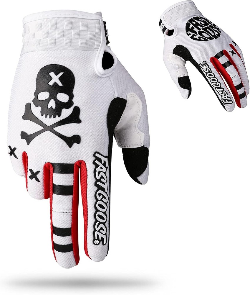 Dirt Bike Motorcycle Gloves – Motocross, Motorbike & ATV Off Road Small White