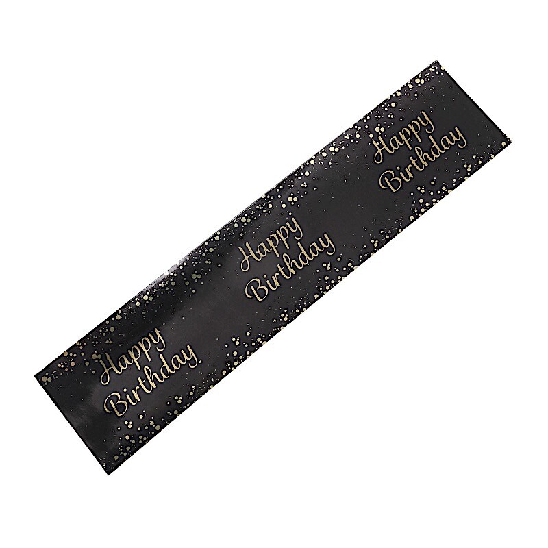24 Black Gold Happy Birthday Stickers Party Water Bottle Labels Party Events