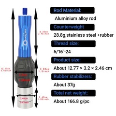 Archery Bow Riser Stabilizer Weight Damper Compound Recurve Bow Hunting Silencer