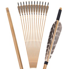 50pcs Archery Shafts 33in 50-55lbs 55-60lbs Bamboo Target Arrows Turkey Hunting