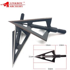 3/6/12/24/60pcs Broadheads 3 Blades Arrowheads Tip Steel For Bow And Crossbow
