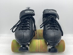 VTG Riedell Carrera Speed Roller Skates Size 5 Black Leather Model 105B