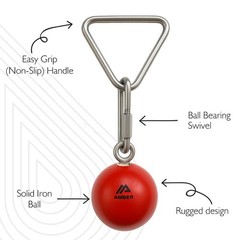 Amber Throwing Weight Hammers Solid Iron Lathe-Turned Ball with Ball Bearing