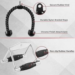 Yes4ALLTricep Press Down Cable Machine Attachment Set, LAT Pulldown Attachment
