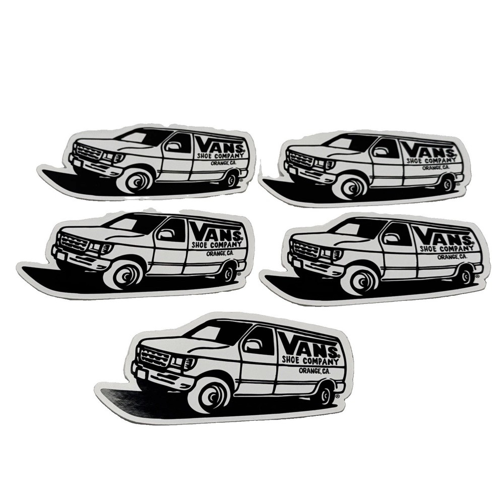 Vintage Skateboarding Stickers Vans Shoe Tour Van Orange, California Lot of 5