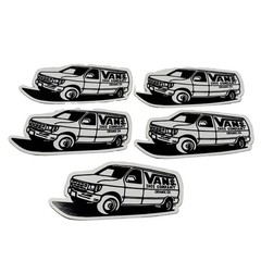 Vintage Skateboarding Stickers Vans Shoe Tour Van Orange, California Lot of 5