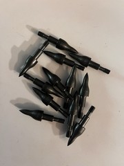 12 VINTAGE OLD STOCK 11/32” 100 GR SCREW-IN ARROW TARGET PRACTICE COMBO POINTS