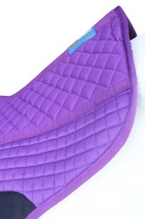 Horse Western Quilted Fleece Lined Contoured Barrel Saddle Pad Black 39TS11