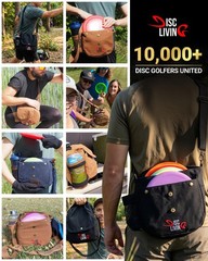 Lightweight Disc Golf Bag – Holds 10 Discs, Easy Carry, Durable Waxed Canvas, Bo