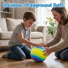 Playground with Pump – 8.5Inch Inflatable Bouncy Balls, Kickball Dodgeball Fo…