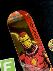 RARE SIGNED Primitive Marvel Moebius Iron Man Paul Rodriguez Skateboard Deck