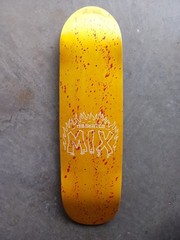 9.18″ Skateboard Deck «Huffer» Shape MIX Mfg Handcrafted in USA Yellow
