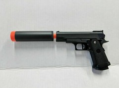 6MM BB G10A UKARMS SPRING RAPID FIRE PISTOL AIRSOFT GUN W/ BARREL EXTENSION
