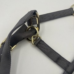 HORSE SIZE-READY MADE – Medium Grey Halter Set made of Nylon 800-1100 Lbs