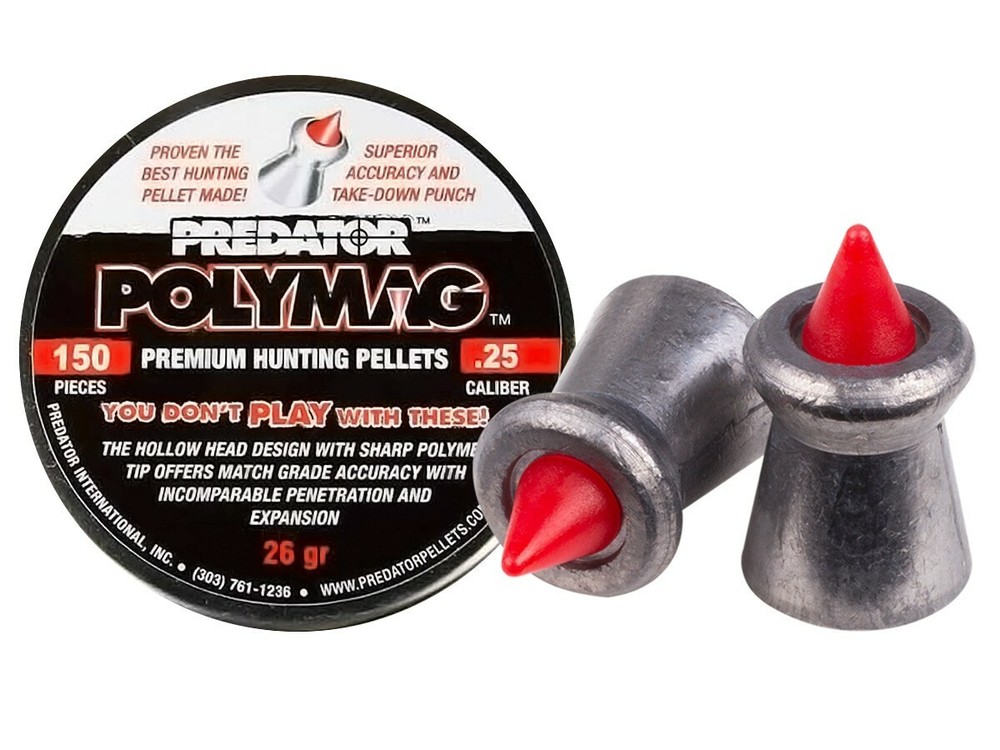 JSB Predator Polymag .25 Cal 26 Grains Pointed 150 Count