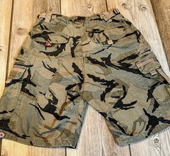 Mens Fort Bragg Shorts By Dye Precision, Olive/Black Camo, RipStop Cotton Sz 28