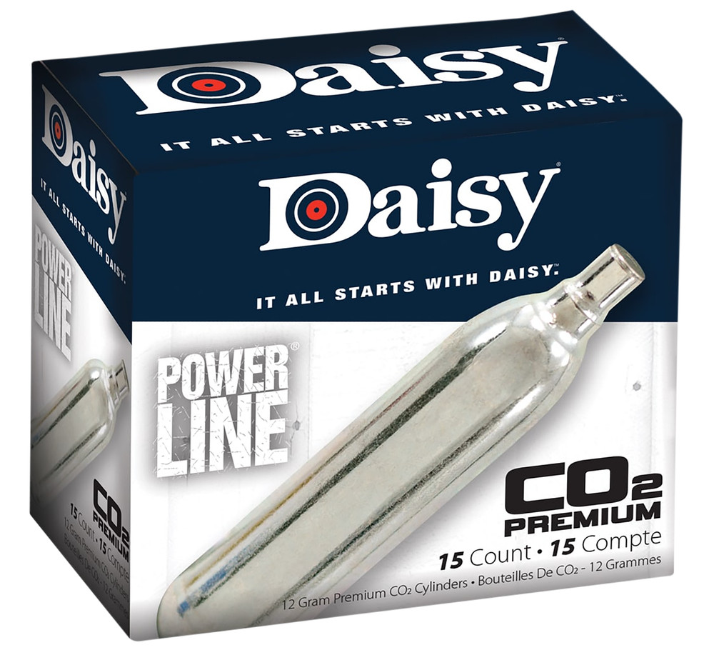 Daisy Powerline CO2 Cylinder Cartridge 12gram 15/Pack for Air Guns 997015611