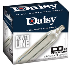 Daisy Powerline CO2 Cylinder Cartridge 12gram 15/Pack for Air Guns 997015611