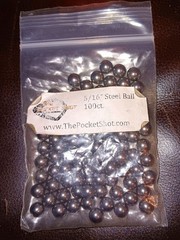 The Pocket Shot 5/16″ Steel Round Ball Slingshot Ammo, 100 Count