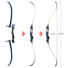 30-50lb 52» Hunting Recurve Bow Takedown Bow Kit Adult Archery Set Right Hand