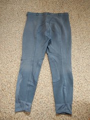 Riding Sport Dover Saddlery Women’s Size 30 Gray/Blue Knee Patch Riding Breeches