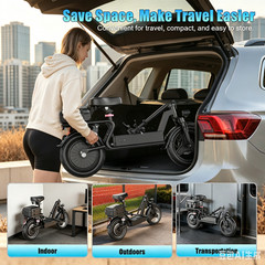 New Electric Scooter with Seat, Commuter Foldable, 1200W 13Ah Battery 25mph US