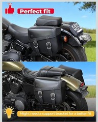 Motorcycle Saddlebags 30L Large Capacity Pu Leather Luggage Bag for Sportster…