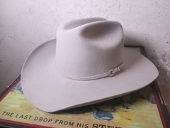 Stetson Skyline 6X 88 Silver Grey Western Hat Size 7 1/2 4″ Brim **EUC Clean!