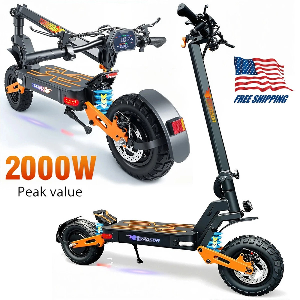 Electric Scooter Adults,2000W Motor 48V,E-Scooter Up to 46Mph & 35Miles Range US