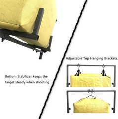 Alloy Steel Archery Target Stand – Features Carabiner Hooks & Stabilizer Support