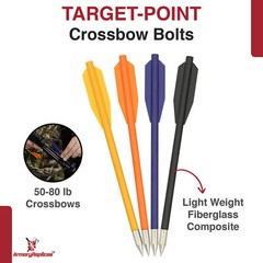 Pistol Crossbow Bolts -6.5 Inches -Set of 12 for Outdoor Hunting Target Practice