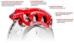 Power Stop Front S2090 Pair of High-Temp Red Powder Coated Calipers For Honda…