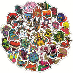NEW Gothic Horror Stickers 50Pcs Skull Graffiti Decals for Laptop Skateboard