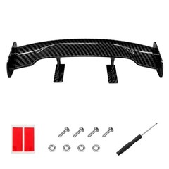 Car Mini Spoiler Wing, 9.6 Inch Self-Adhesive Car Rear Tail Carbon Fiber
