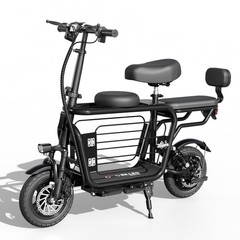 EILLEO 14″ Electric Scooter w/ Seat & Carry Basket 21Miles Range For Pet Dog/Cat