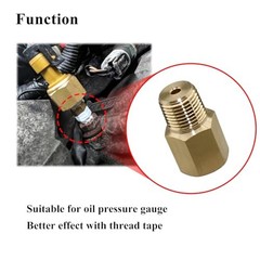 2PCS 1/8 BSPT Male to 1/8-27 NPT Female, Thread Adapter for Gauge