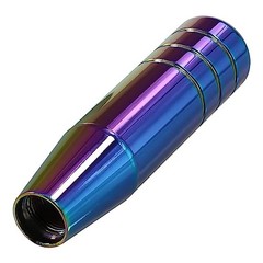 Long Shift Knob Weighted Aluminum Alloy Polished Metal Driving Multicolor