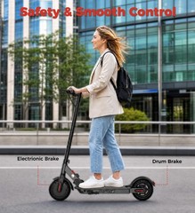 Electric Scooter, 21/28 Miles Range, 18/22/25 MPH Speed Electric Scooter
