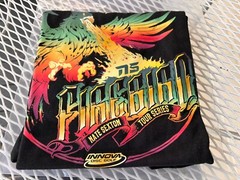 Large Nate Sexton Innova Firebird Shirt Black Rainbow New Disc Golf T-Shirt