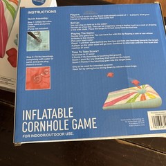 Inflatable Cornhole Game 1 Target Board, 4 Waterproof Beanbags / Sunburst