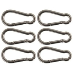 12 PCS Spring Snap Hook Carabiner Clips, Set Of 12 264 Lbs Stainless Steel 304