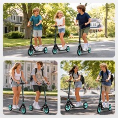 Aquas Kick Scooter for Kids, Teens & Adults Foldable, Lightweight, 8Inch Non…