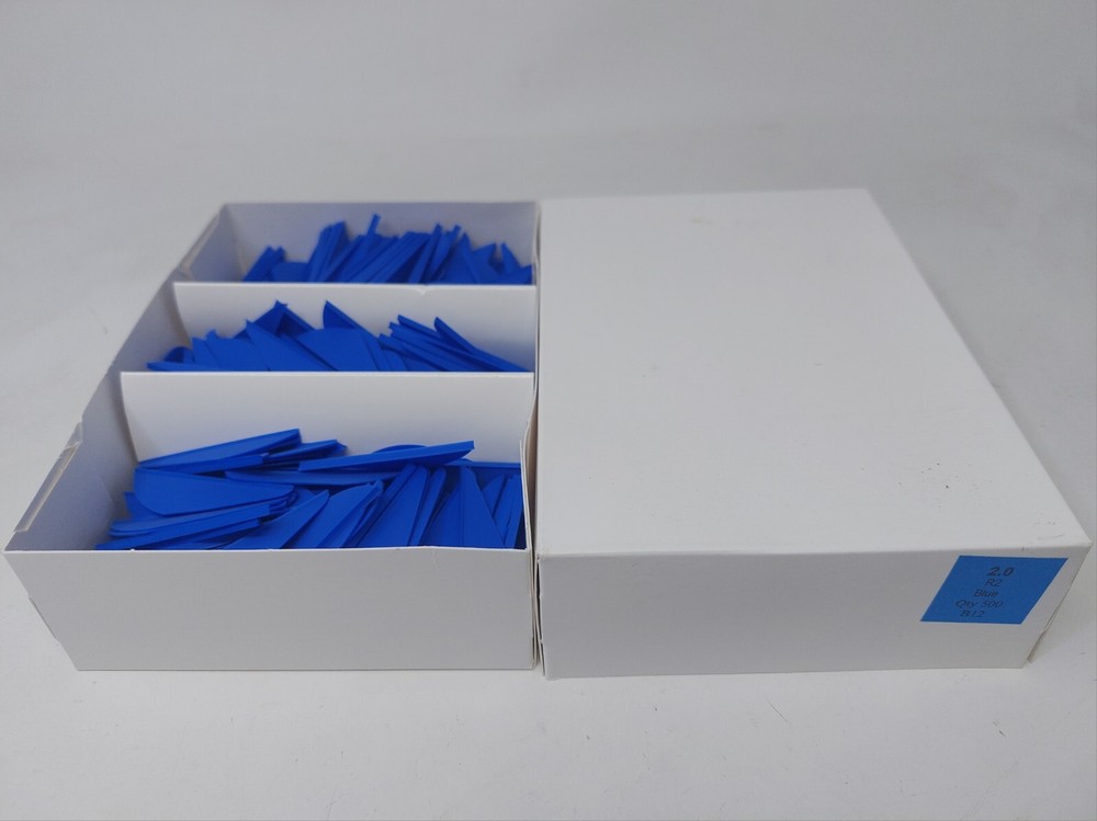 2.0″ Blue Raptor II R2 Vanes By Norway Industries: Bulk Package Of 500 Count