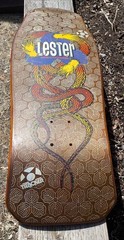 Vintage 1988 Tracker Lester Kasai Twisted Dragons Skateboard Deck