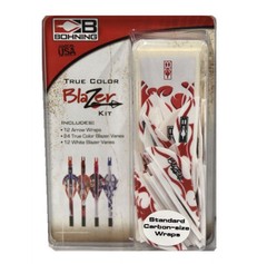 Bohning True Color Blazer Kit Wraps/Vane Red Flame
